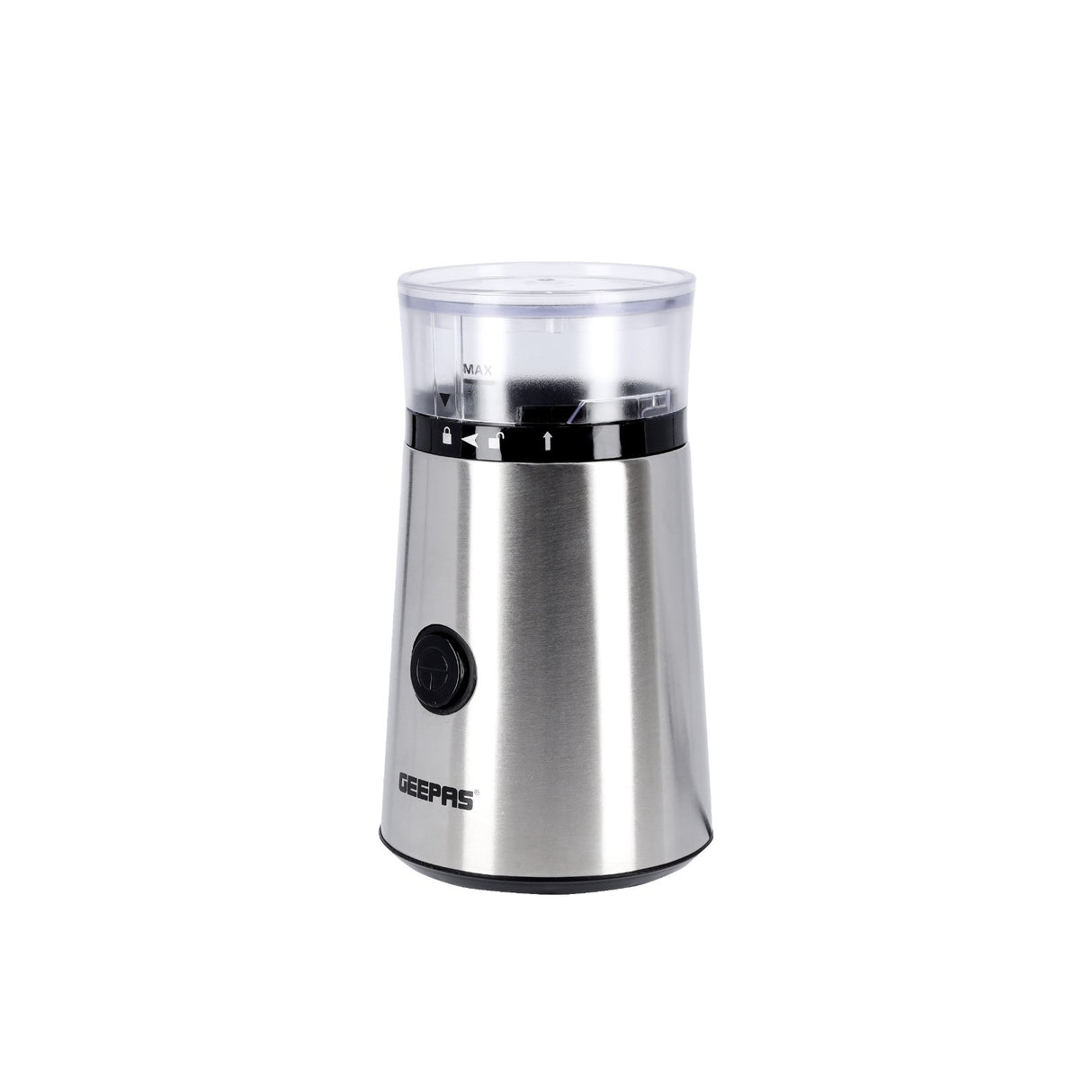 Geepas GCG5471 Grinder | Stainless Steel Coffee & Spice Grinder with Compact Design| One-Touch Easy Operation |Transparent Lid| Durable Sharp Blade for Daily Grinding Use