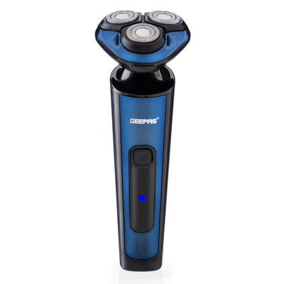Geepas GSR57501 Rechargeable Men's Shaver | Corded & Cordless | Waterproof | 2-hour Type-C charging | 3.7V DC motor | IPX6 waterproof | Ergonomic slim body |Lightweight