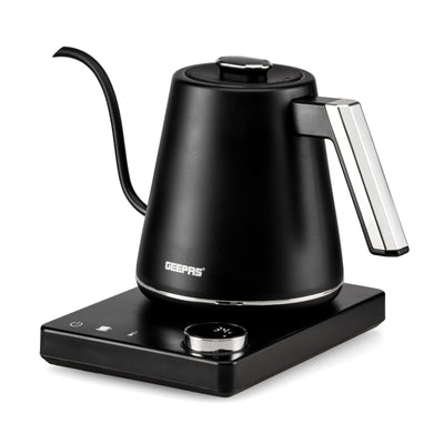 Geepas GK38030 1L Digital Gooseneck Kettle | 40-100°C | 3 Coffee Temperature Presets | Precision 8mm Gooseneck Spout | Food-Grade SS 304 Construction | Keep Warm Function