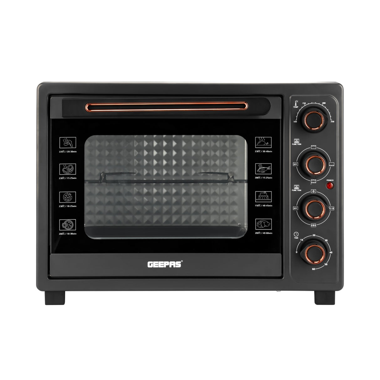 Geepas 58L Electric Oven – GO34060 | 2100W | Rotisserie & Convection
