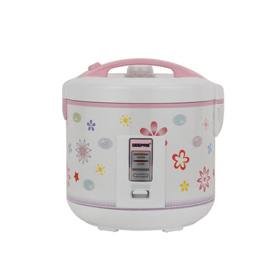 Geepas GRC35023 3.2L Automatic Rice Cooker | Cook, Steam & Keep Warm | Non-Stick Inner Pot | Detachable Cord | Includes Measuring Cup & Spoon | White | 2Y Warranty