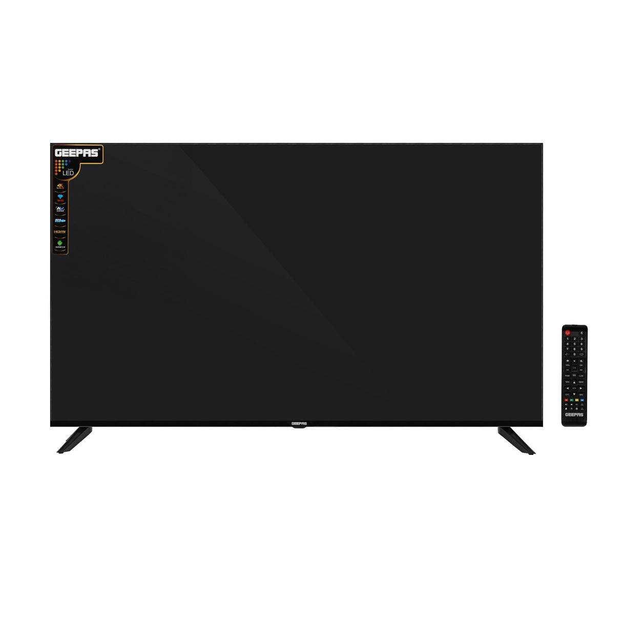 Geepas GLED5508SFHD 55-Inch Ultra HD Smart LED TV | 4K UHD Resolution| Frameless Android Design| HDMI & USB Connectivity| HQ Sound| Full Color Optimizer | Slim LED