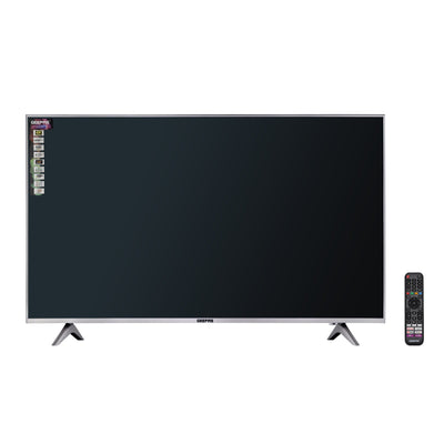 Geepas GLED5009SVUHD 50” 4K UHD Smart LED TV| Frameless Design| VIDAA OS| Dolby Digital Audio|3 HDMI| USB| Bluetooth| Screen Sharing| Built-in Receiver| Mat Silver Finish