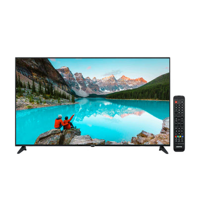 Geepas GLED6523SXUHD 65” 4K Ultra HD Smart LED TV | HDR | Inbuilt Digital Receiver| HDMI, USB| Wide Viewing Angle | High Contrast | Slim Design | 1-Year Warranty