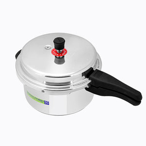 Royalford RF8428  Aluminium Pressure Cooker Combo 5L + 3L |  Non-Induction Base for Gas, Electric, Ceramic & Halogen Cooktops |   Durable Aluminium Construction
