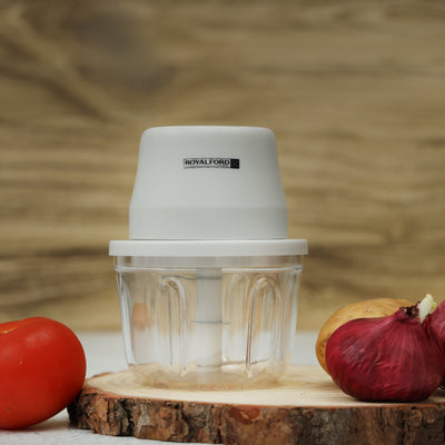 Royalford RF10411 Portable Mini Food Processor | Rechargeable USB Chopper | 250ml Capacity | One-Touch Operation| Extra-Sharp Swirl Blade for Fast Chopping & Grinding