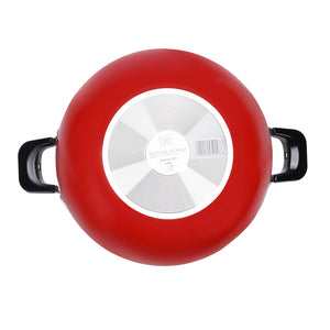 Royalford RF325WP30 Kadai 30CM Without Lid | Non-Stick Coating | Pressed Aluminium Body| CD Bottom for Even Heating| Heat-Resistant Bakelite Handles for Daily Cooking