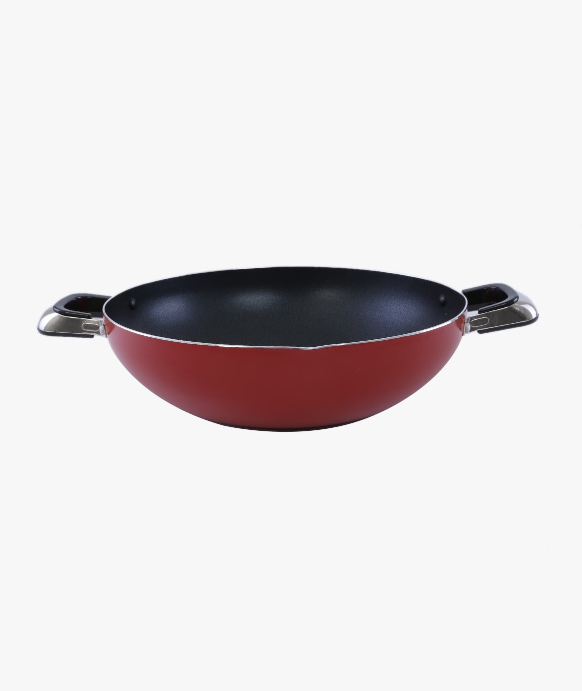Royalford RF325WP30 Kadai 30CM Without Lid | Non-Stick Coating | Pressed Aluminium Body| CD Bottom for Even Heating| Heat-Resistant Bakelite Handles for Daily Cooking