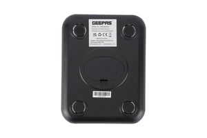 Geepas Digital Kitchen Scale GKS46526UK 5kg | LED Display | Tare Function | High Precision Sensor | Auto On/Off | Stainless Steel Platform & Accurate 1g Measurement