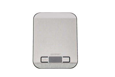 Geepas Digital Kitchen Scale GKS46526UK 5kg | LED Display | Tare Function | High Precision Sensor | Auto On/Off | Stainless Steel Platform & Accurate 1g Measurement