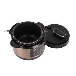 Geepas Digital Multi Cooker GMC35052 6L | LED Display | 10 One-Touch Cooking Programs| Cook & Warm Modes | 1000W Power and Multi-Functional Pressure Cooking System