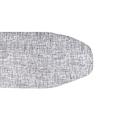 Royalford RF10122 Spring Ironing Board | Foldable Iron Board | 100% Cotton Cover | Foam Padding | Stable Metal Frame | Iron Rest & Space Saving Design |Modern Pattern