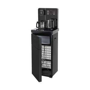Geepas GWD17041 Multifunction Water Bar with Touchscreen Display | Hot & Cold Water Dispenser | Premium Tea Maker Kettle| Bottom Loading Design & Built-In Storage Cabinet