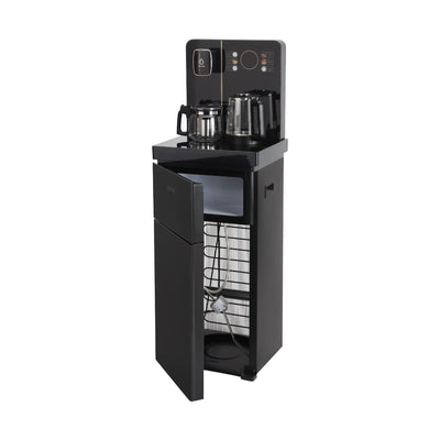 Geepas GWD17041 Multifunction Water Bar with Touchscreen Display | Hot & Cold Water Dispenser | Premium Tea Maker Kettle| Bottom Loading Design & Built-In Storage Cabinet