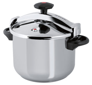 Royalford RF9649 Stainless Steel Pressure Cooker 5 Litre | Compact Family Induction Compatible Pressure Cooker | Advanced Multi-Safety Device | Extra Thick Durable Body
