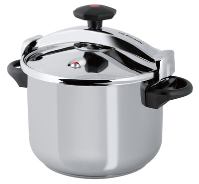 Royalford RF9649 Stainless Steel Pressure Cooker 5 Litre | Compact Family Induction Compatible Pressure Cooker | Advanced Multi-Safety Device | Extra Thick Durable Body
