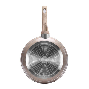 Royalford RF9466BGE Smart Granite Series Frypan | Forged Aluminium Granite Coated Induction Compatible Frying Pan | Soft Touch Handle | Perfect for Healthy Cooking