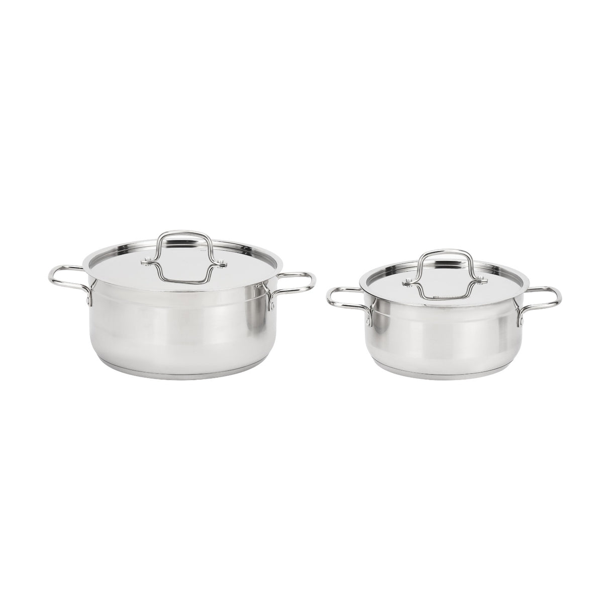 Royalford RF12925 Stainless Steel Cookware Set 9 PCS with Lids | Induction Compatible | Extra-Thick Multi-Layer Base Cooking Pots, Casseroles & Frypan For Daily Use
