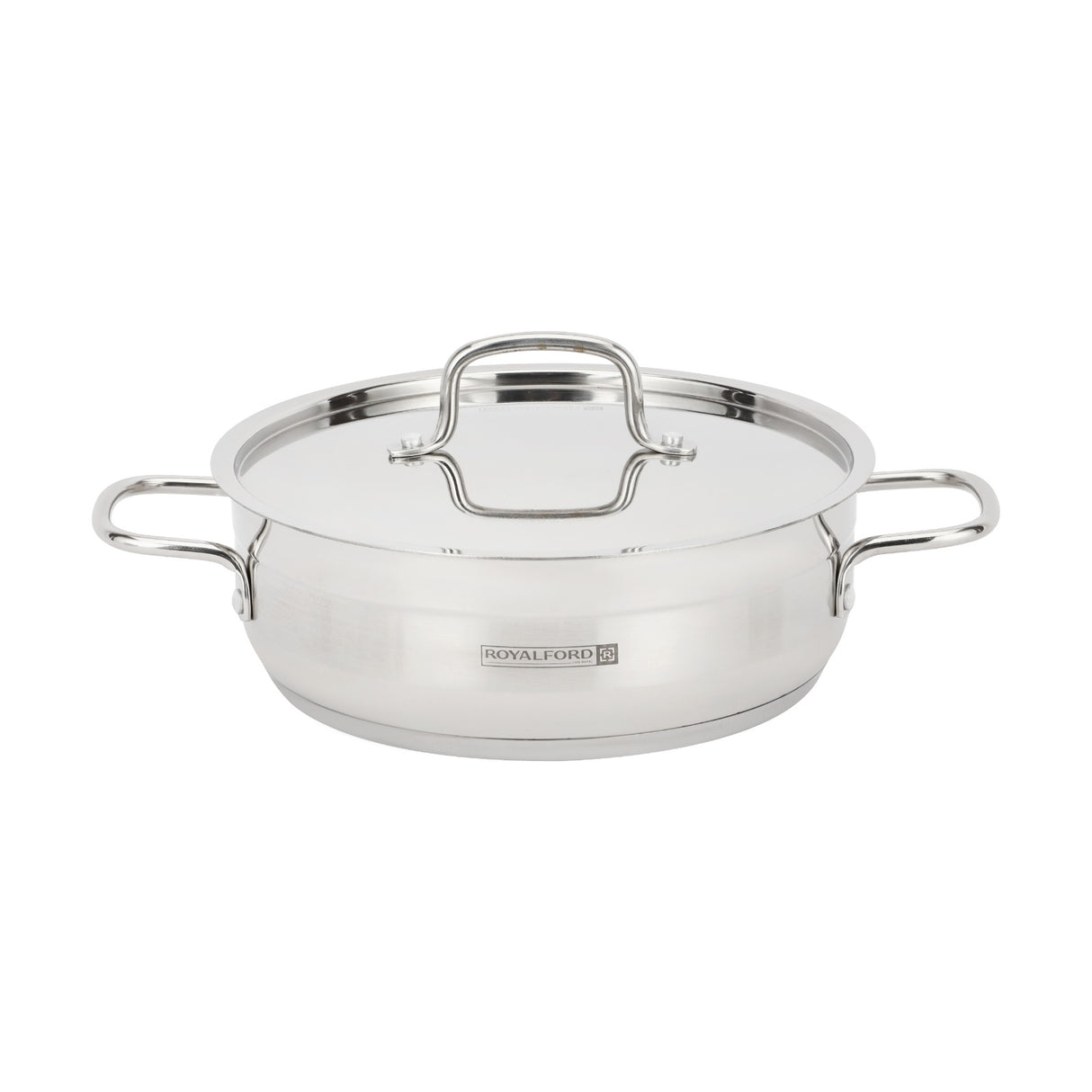 Royalford RF12925 Stainless Steel Cookware Set 9 PCS with Lids | Induction Compatible | Extra-Thick Multi-Layer Base Cooking Pots, Casseroles & Frypan For Daily Use