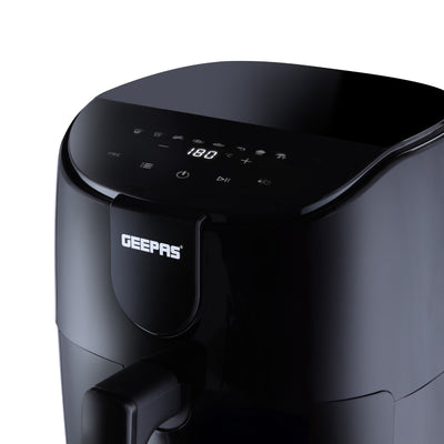 Geepas GAF37551 4L Digital Air Fryer 1500W | Rapid Air Vortex Technology | Oil Free Fryer with Touch Control | Auto Shut Off | Overheat Protection & Non Stick Basket