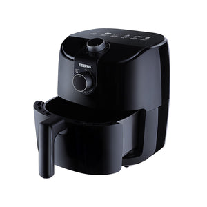 Geepas GAF37550 4 Litre Air Fryer | 1500W Vortex Rapid Air Technology for Faster Cooking| Less Oil Frying | Adjustable Temperature Control |  Family Size Air Fryer
