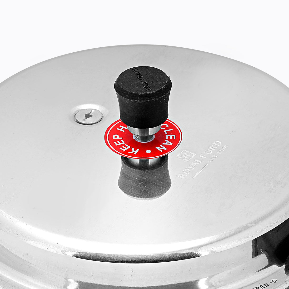 Royalford RF5929 10 Litre Induction Base Pressure Cooker | Safety Valve | Heavy-Duty Aluminium Body | Energy Saving Design and Reliable Heavy Duty Pressure Cooker
