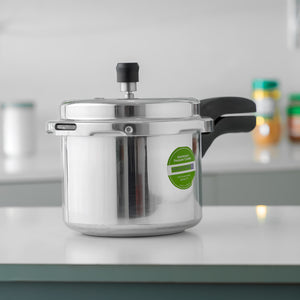 Royalford RF11941NS 3L Aluminium Pressure Cooker | Improved Pressure Regulator | Anti-Implosion Lid | Stepped Bottom Design | Strong Ergonomic Handle | 2-Year Warranty