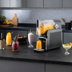 Geepas GSM63093 Slushie Machine | 7 Smart Programmes |Touchscreen & Frozen Drink Maker |cooling compressor | Adjustable slush consistency |Anti-spray & anti-drip design