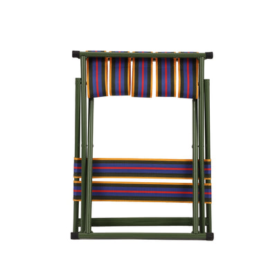 Royalford RF12940 Foldable Camping Chair | Strong Iron Frame | Durable Woven Strap Seat Outdoor Folding Chair | Lightweight Portable Picnic, Garden Seating Solution