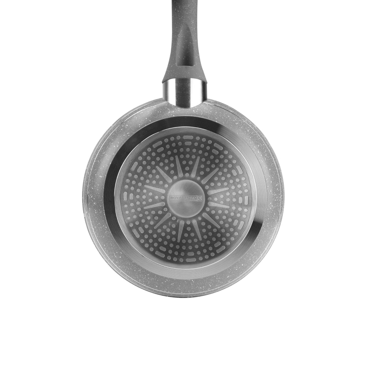 Royalford RF9461 Smart Frypan 20x4CM | Durable Marble Coating | 3.8MM Induction Bottom | Forged Aluminium Body & Heat-Resistant Soft-Touch Handle |PFOA Free & PTFE Free