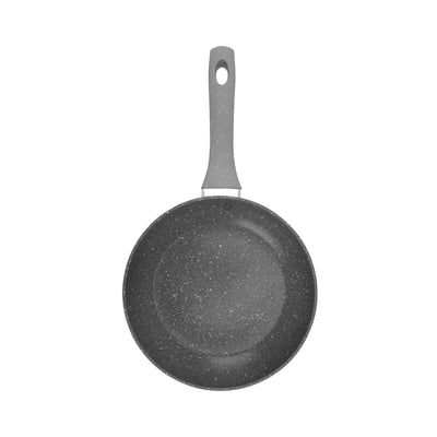 Royalford RF9461 Smart Frypan 20x4CM | Durable Marble Coating | 3.8MM Induction Bottom | Forged Aluminium Body & Heat-Resistant Soft-Touch Handle |PFOA Free & PTFE Free