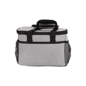 Royalford RF12930 Insulated Lunch Carry Bag | Portable Thermal Food Storage Bag with Zip Closure| Side Mesh Pockets| Water-Resistant Non-Woven Fabric for Office & School