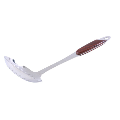 Royalford RF2063S Stainless Steel Skimmer Slotted Spoon | Frying Strainer with Ergonomic Grip Handle | Durable Oil Draining Kitchen Tool | Dishwasher Safe Cooking Utensil