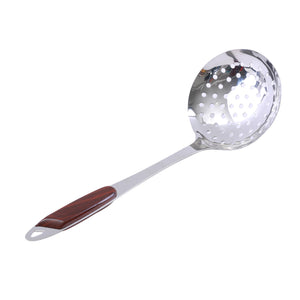 Royalford RF2063S Stainless Steel Skimmer Slotted Spoon | Frying Strainer with Ergonomic Grip Handle | Durable Oil Draining Kitchen Tool | Dishwasher Safe Cooking Utensil