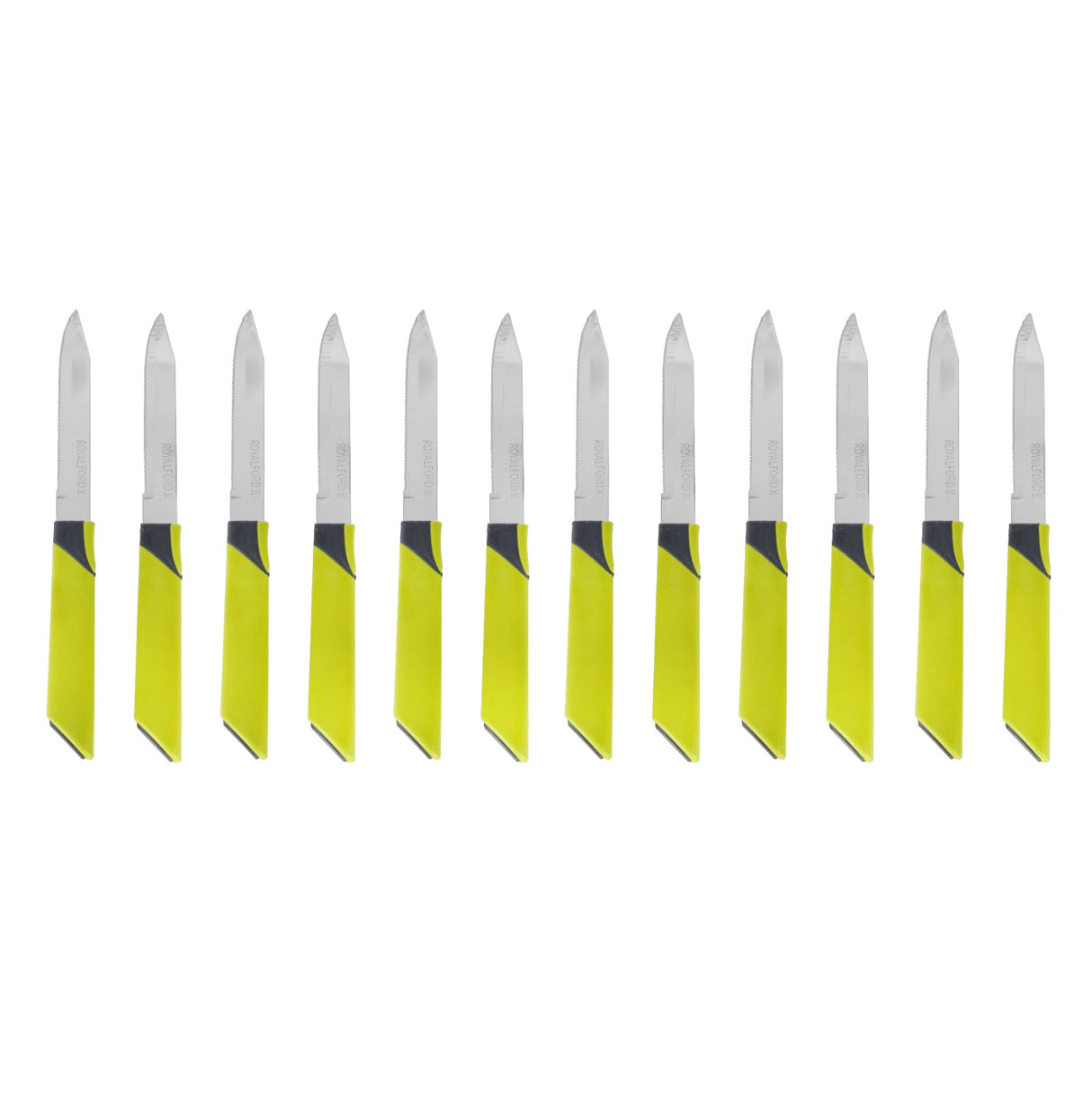RoyalFord RF4137FK 12 Piece Fruit Knife Set | Serrated Stainless Steel Blades | Ergonomic PP Handle | Durable Kitchen Cutting Knives for Peeling,  Slicing & Prep Use