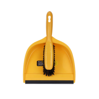 RoyalFord RF12786 Dustpan and Brush Set | Durable Handheld Cleaning Brush with Rubber Edge Dustpan | Ergonomic Handle| Perfect  for Home, Kitchen & Office Floor Cleaning