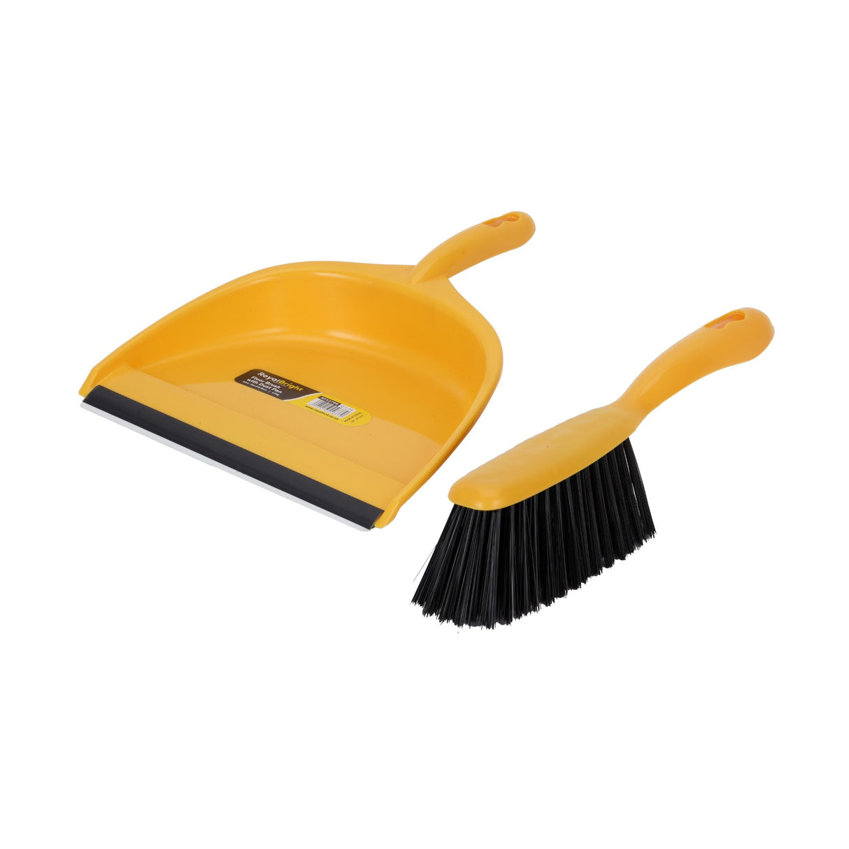 RoyalFord RF12786 Dustpan and Brush Set | Durable Handheld Cleaning Brush with Rubber Edge Dustpan | Ergonomic Handle| Perfect  for Home, Kitchen & Office Floor Cleaning