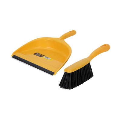 RoyalFord RF12786 Dustpan and Brush Set | Durable Handheld Cleaning Brush with Rubber Edge Dustpan | Ergonomic Handle| Perfect  for Home, Kitchen & Office Floor Cleaning