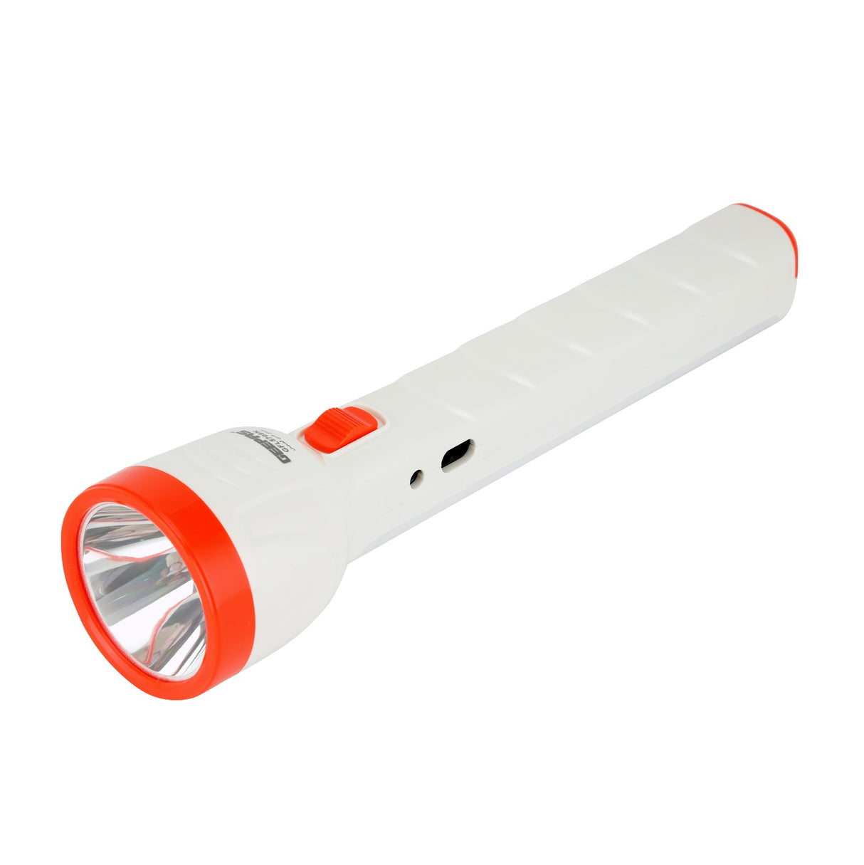 Geepas GFL5708 Rechargeable LED Torch with Side Light | 2000mAh Battery | Emergency Flashlight | Ergonomic & lightweight design |Ideal for home & outdoor activities