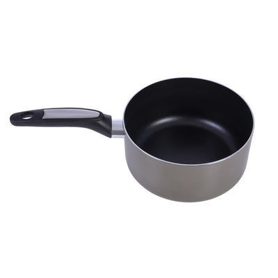 RoyalFord RF2961 18cm Non-Stick Aluminium Saucepan with Glass Lid |  Induction Compatible | Multipurpose Cooking Pan |Durable Non-Stick Interior | Easy to Clean