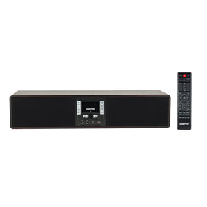 Geepas GSRB150WD Wireless Sound Bar Speaker 200W | Bluetooth, USB, AUX, Optical, FM Radio & Dual Karaoke Mic | Dual Karaoke Microphone Inputs | Integrated FM Radio