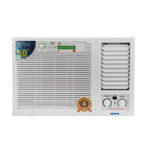 Geepas GACW18015SU Window Air Conditioner 18000 BTU | T3 Rotary Compressor & Turbo Cooling |360° 3D Air Delivery | Quiet Air Supply System |Efficient cooling performance