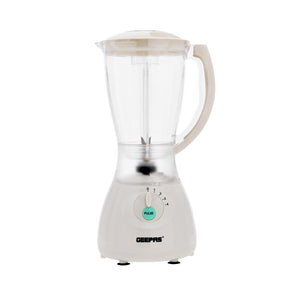 Geepas 400W | 3 in 1 Multifunctional Blender | Safety lock | Stainless Steel Blades| 4 Speed with Pulse | 1.5L Jar| Over Heat Protection | Coffee Grinder & Smoothie Maker
