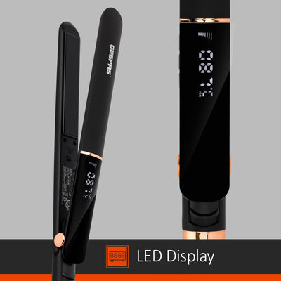 Geepas GHS86003 Professional Digital Hair Straightener | Ceramic Plate | 230°C | LED display | Adjustable temperature control | Slim, ergonomic design | Lockable handle