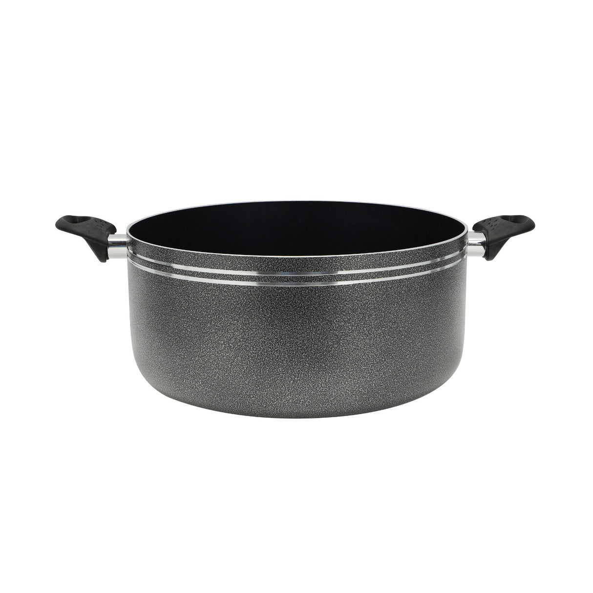 Royalford RF11201 32cm Aluminium Non-Stick Casserole with Glass Lid |Premium Press Aluminium Body | 3.0mm Thick Construction |Tempered Glass Lid | Heat-Resistant Exterior