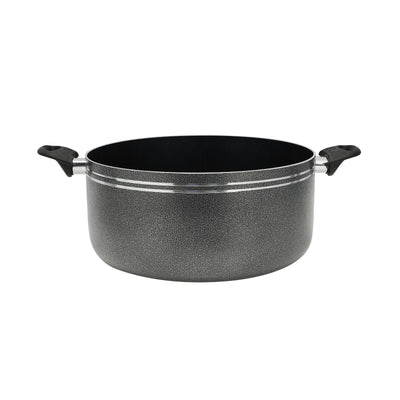 Royalford RF11201 32cm Aluminium Non-Stick Casserole with Glass Lid |Premium Press Aluminium Body | 3.0mm Thick Construction |Tempered Glass Lid | Heat-Resistant Exterior