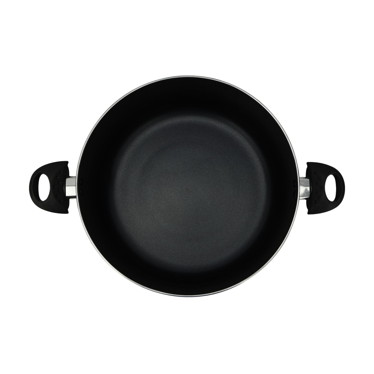 Royalford RF11199 28cm Aluminium Non-Stick Casserole with Glass Lid |  Press Aluminium Construction  | 3.0mm Thick Body | 3-Layer Non-Stick Coating |Tempered Glass Lid