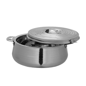 Royalford RF10532 Hilux Double Wall Stainless Steel Hot Pot 1500ml | Insulated Casserole | Heavy-Duty Riveted Handles  | Extra-Deep Serving Bowl | Firm Twist-Lock Lid