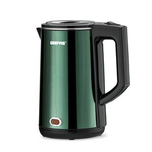 Geepas GK38037 1.8L Double Layer Electric Kettle | 1500W Fast Heating | Boil-Dry Protection & Auto Shut-Off | 360° Rotational Base | Power Indicator Light | Durable
