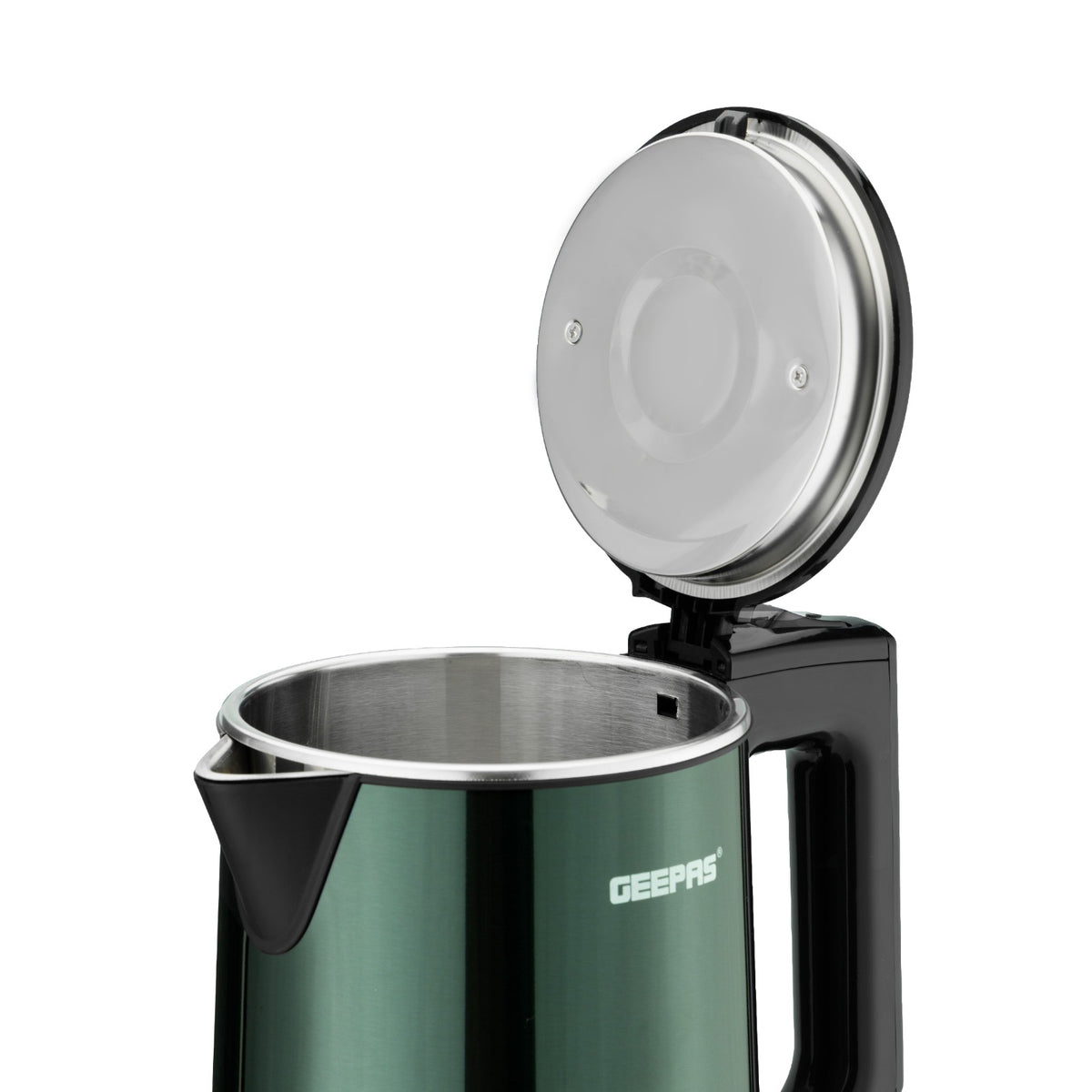 Geepas GK38037 1.8L Double Layer Electric Kettle | 1500W Fast Heating | Boil-Dry Protection & Auto Shut-Off | 360° Rotational Base | Power Indicator Light | Durable